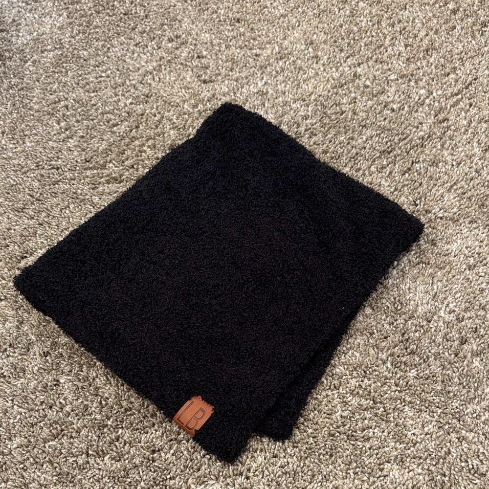 Little Bipsy Black Fleece Lovey Blanket. Brand new, never used.